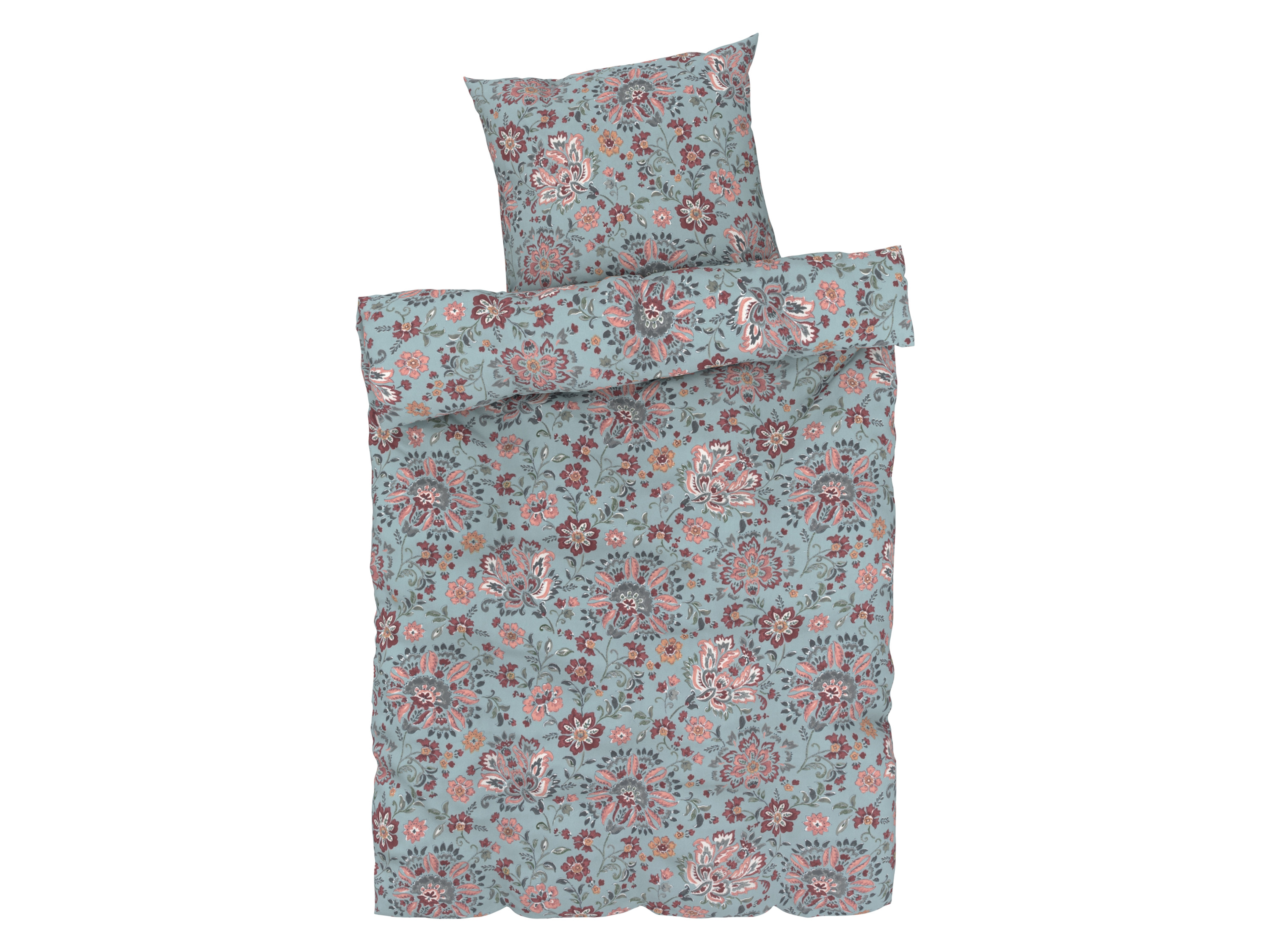 Livarno home Pościel z mikrowłókna satynowego, 140 x 200 cm Kwiaty