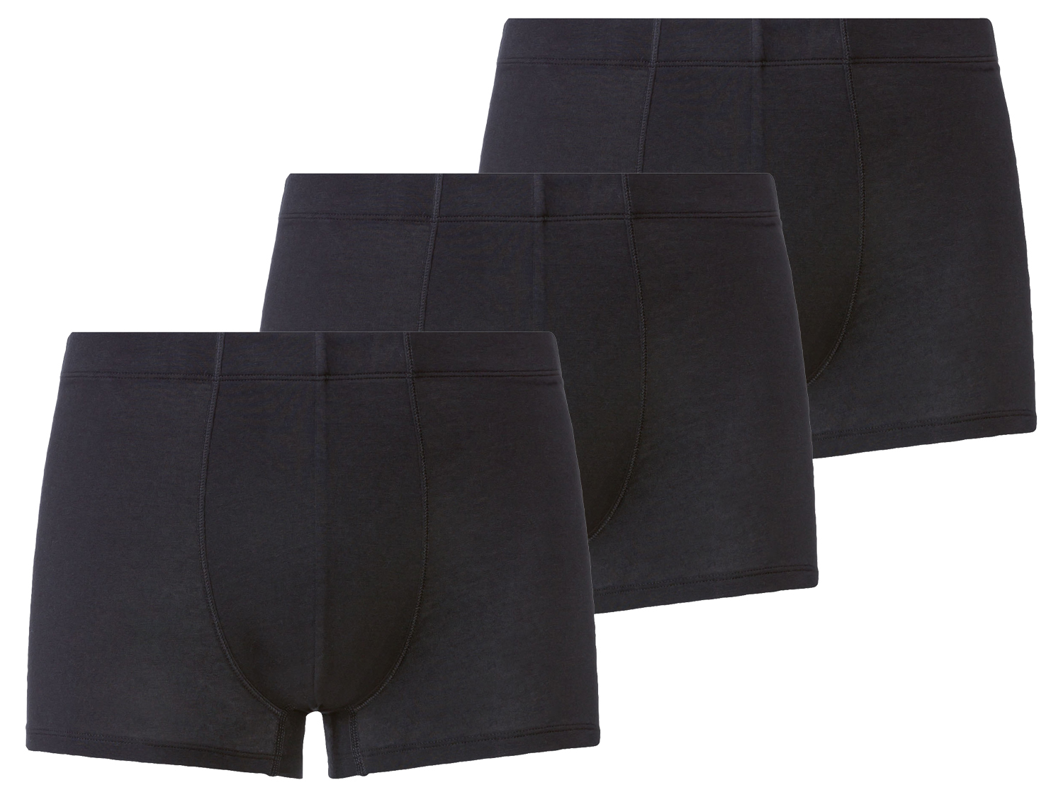 Livergy Bokserki męskie z bawełna organiczną, 3 pary 5/M, Czarny