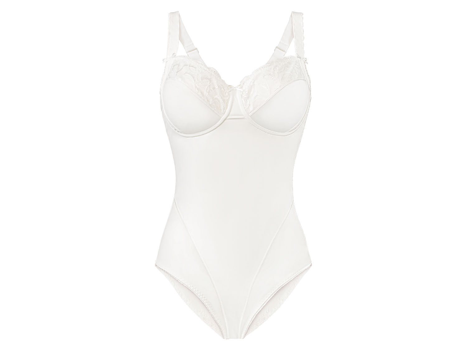 esmara Body damskie z elegancką koronką 85D, Kremowy