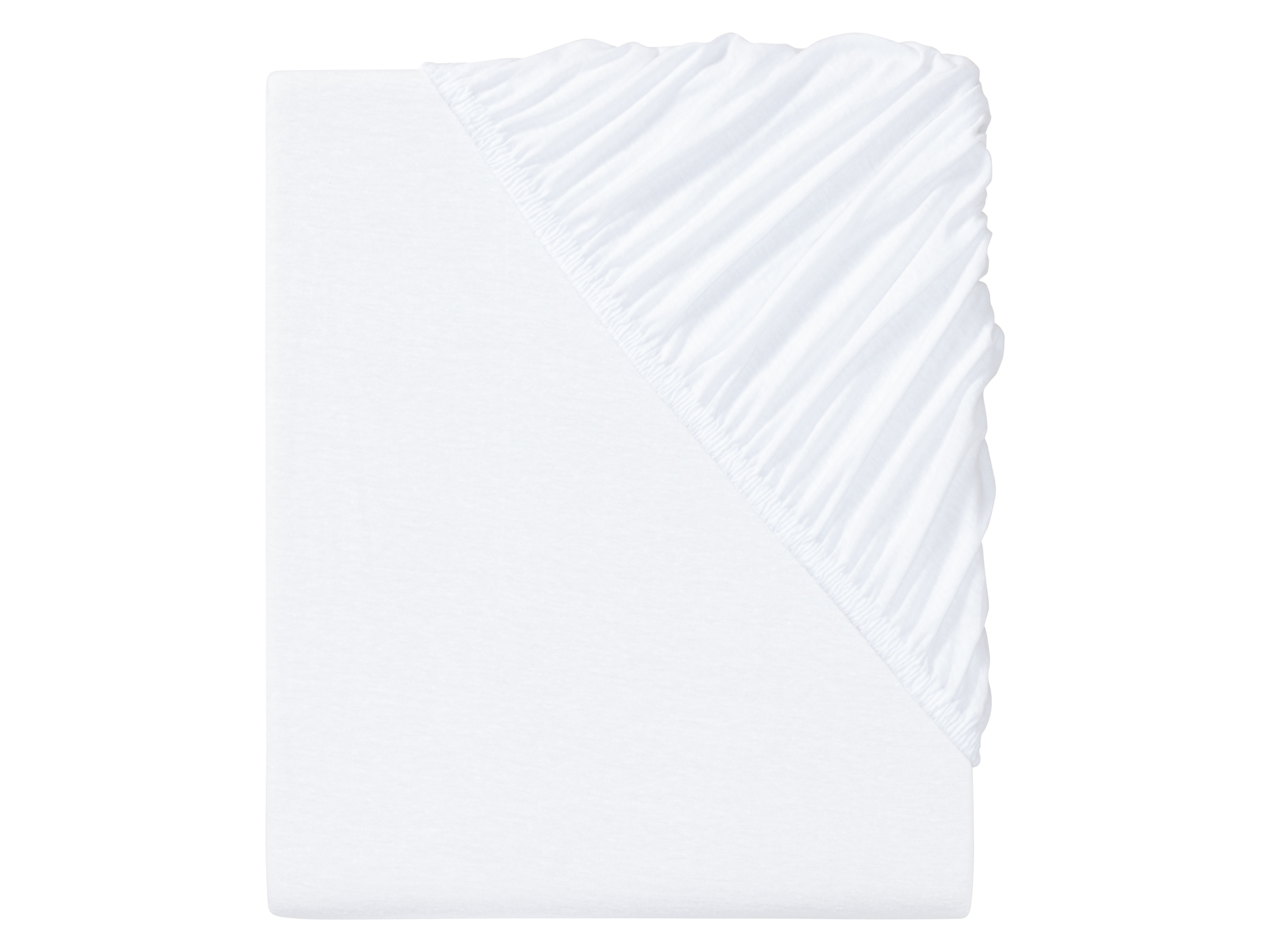 Livarno home Prześcieradło z dżerseju z gumką, 180-200 x 200 cm Biały