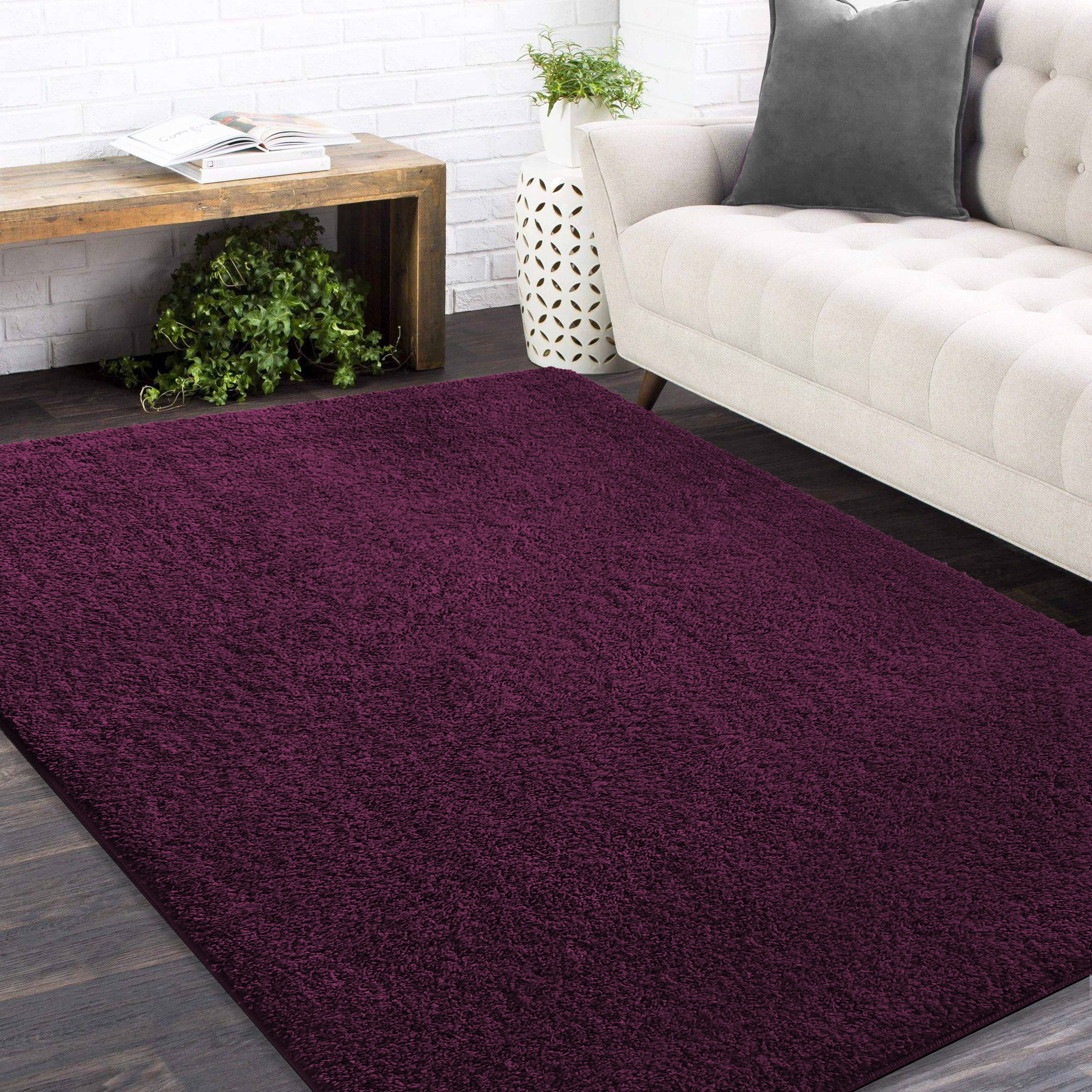 Dywan - 60 x 100 cm - Oberżyna - Shaggy - Dywanopol