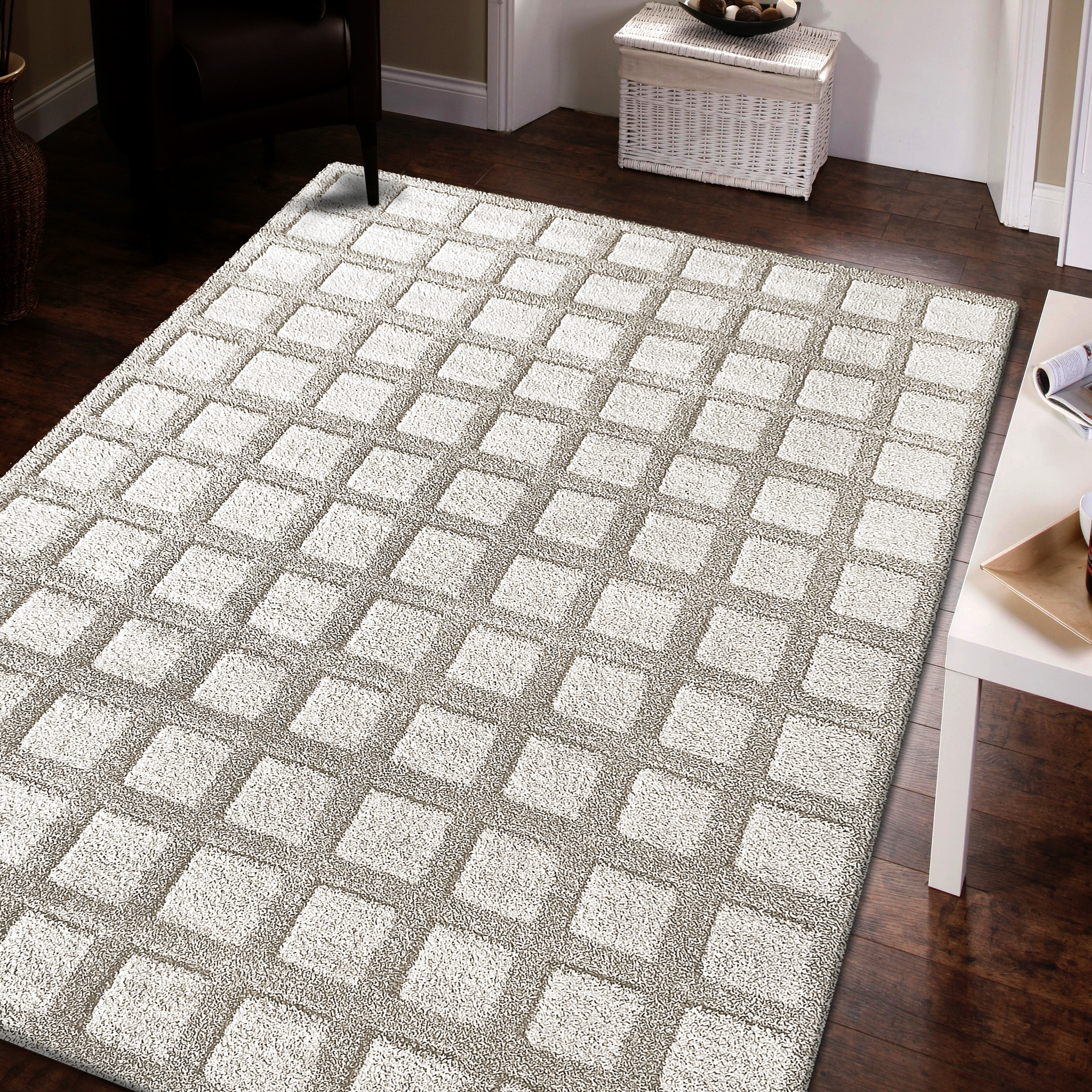 Dywan - 120 x 170 cm - Beżowy - Nowoczesny - Dywanopol