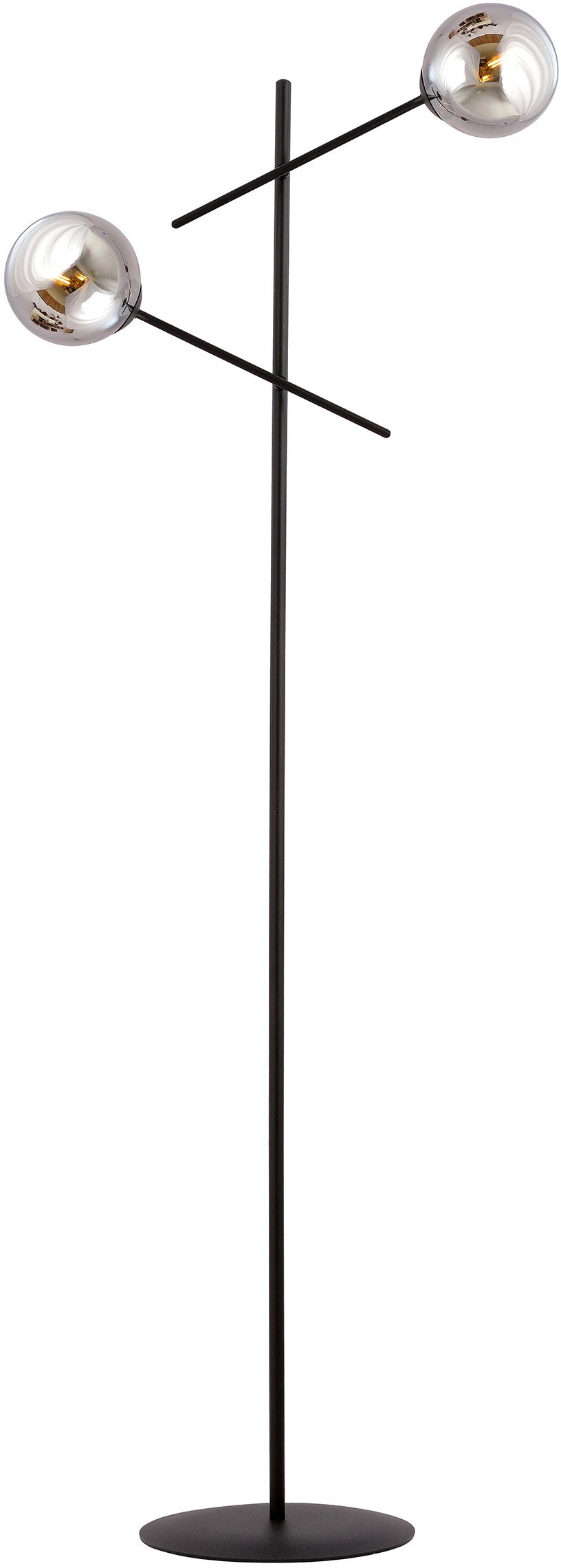 Darmowa Dostawa - Lampa stojąca 2x10 W czarna-grafitowa Emibig Linear 1167LP2