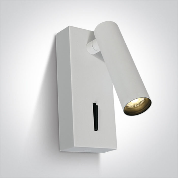 Darmowa Dostawa - Kinkiet 1x3 W biały One Light Kandila 65746WW