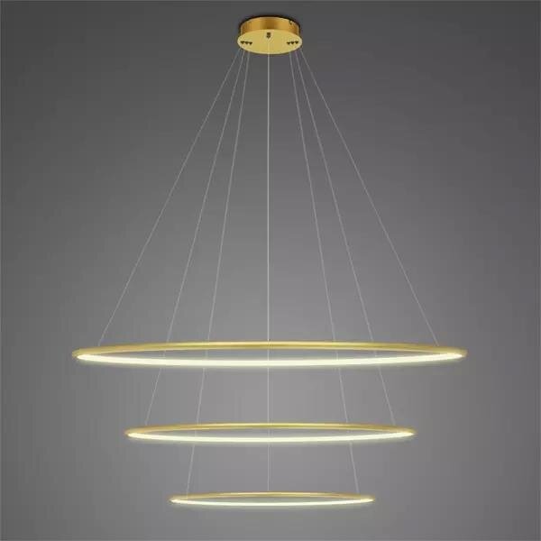 Darmowa Dostawa - Lampa wisząca 3x99 W złota Altavola Design Ledowe Okręgi LA075P80in4kgold
