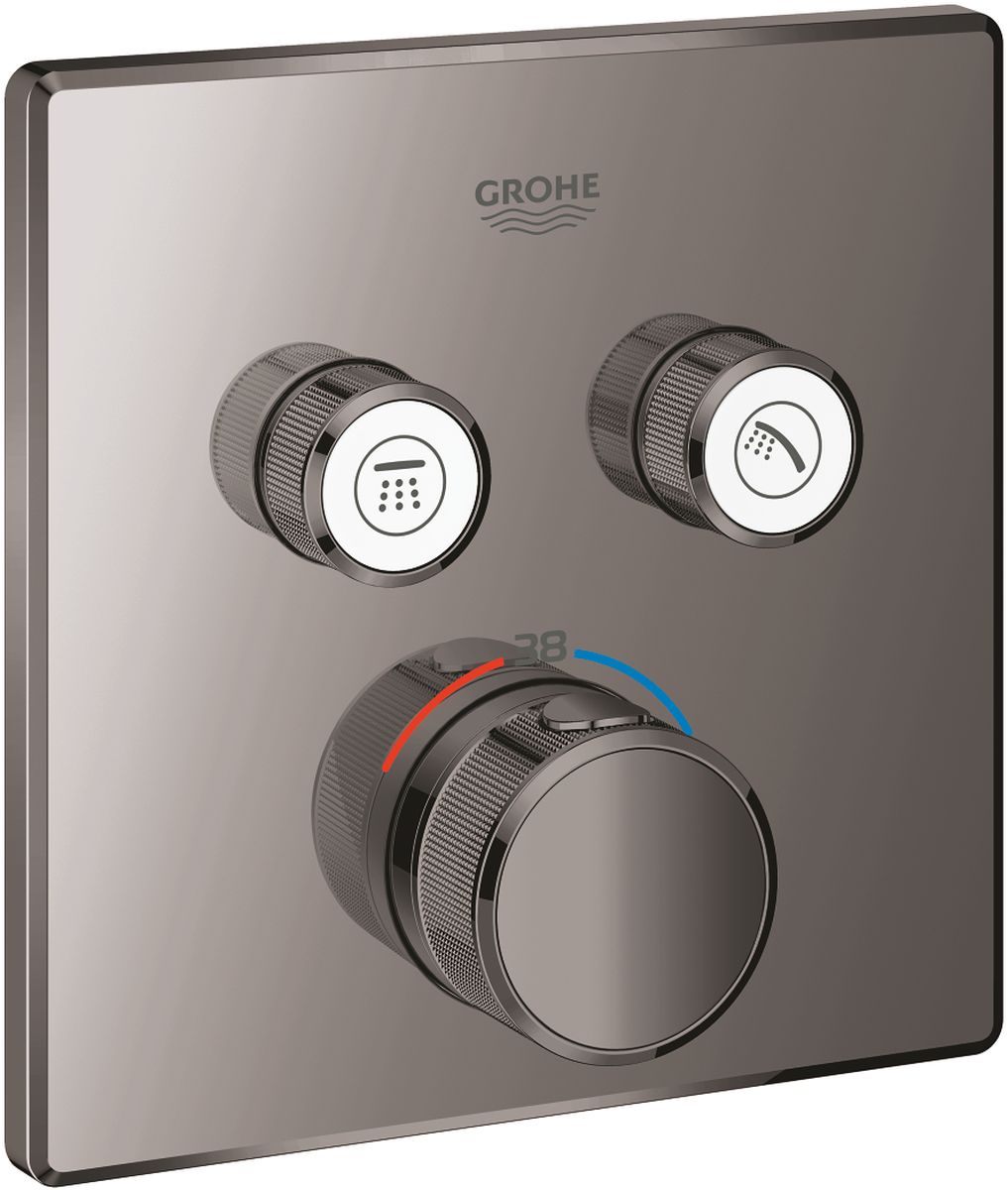 Darmowa Dostawa - Bateria wannowo-prysznicowa podtynkowa z termostatem hard graphite Grohe Grohtherm SmartControl 29124A00