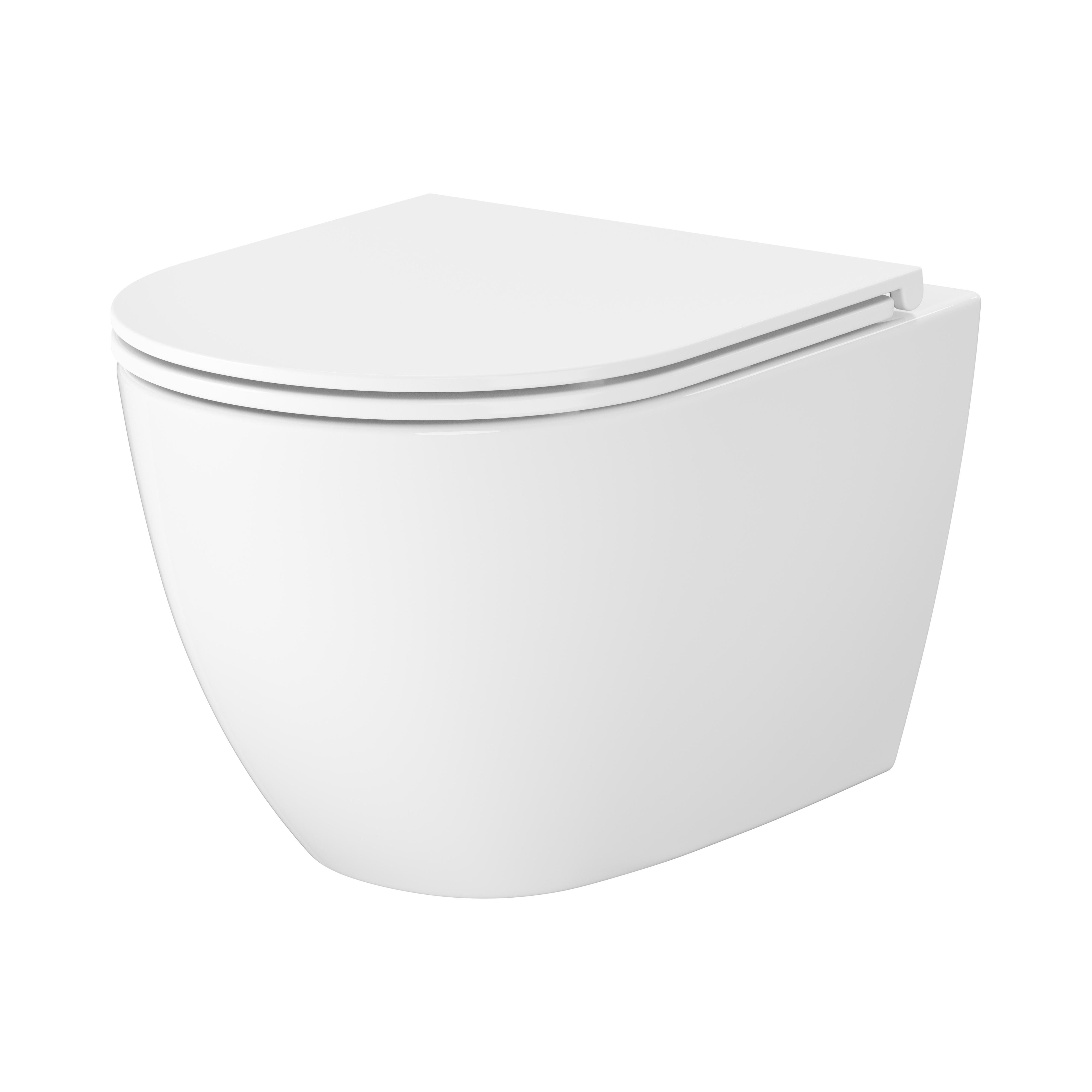 Darmowa Dostawa - Miska WC z deską wolnoopadającą wisząca bez kołnierza ze spłukiwaniem wirowym biały połysk Mito Lider S4039001