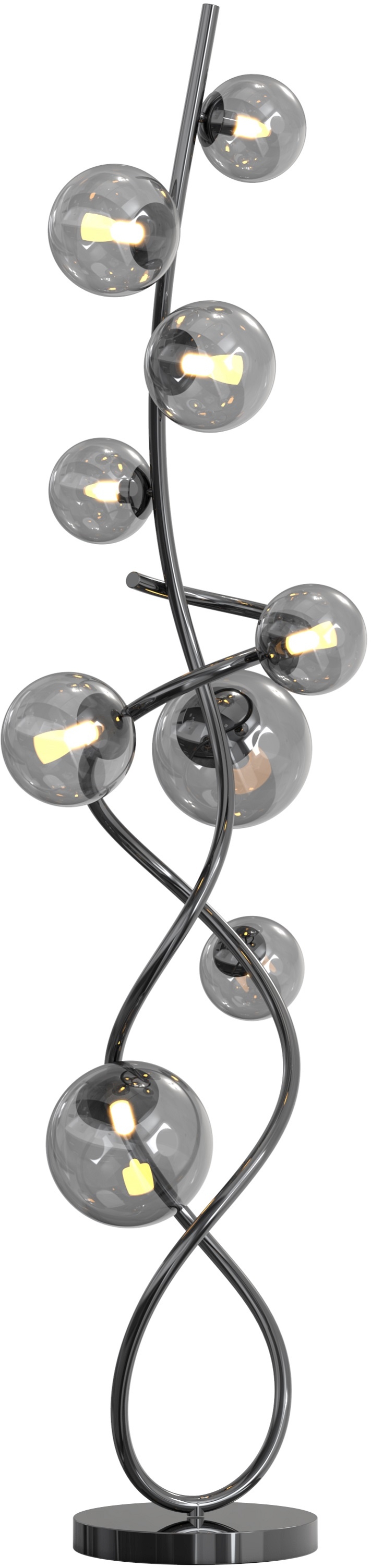 Darmowa Dostawa - Lampa stojąca powyżej 6x3.5 W czarna-chrom Aviano Nancy 3014905