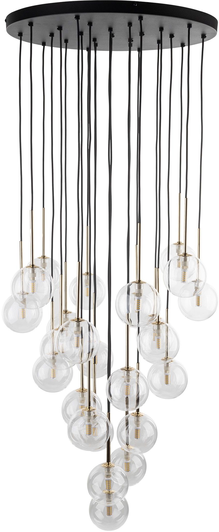 Darmowa Dostawa - Lampa wisząca powyżej 6x W czarna-złota TK Lighting Nilos 10099