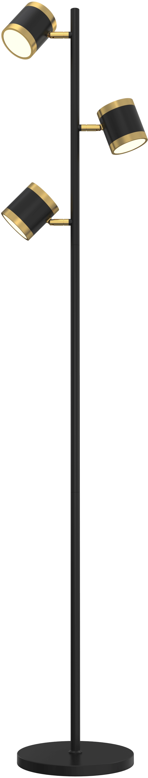 Darmowa Dostawa - Lampa stojąca 3x7 W czarna-złota Aviano Toulouse 3003304S