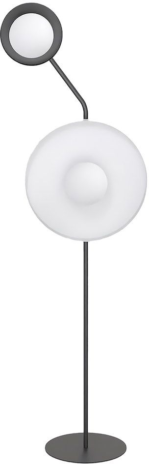 Darmowa Dostawa - Lampa stojąca 2x8 W biała-czarna Emibig Kiss 1609LP2