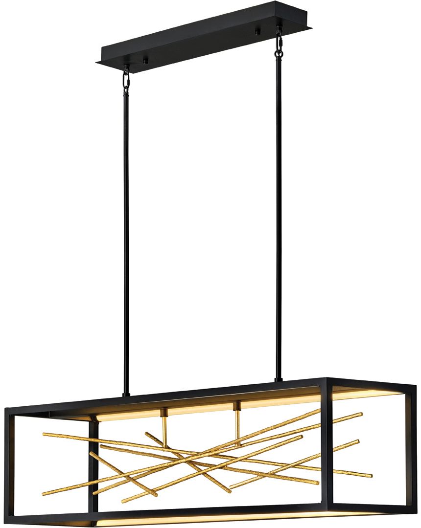 Darmowa Dostawa - Lampa wisząca 1x55 W czarna-złota Quintiesse Styx QNSTYXLEDISLEBG