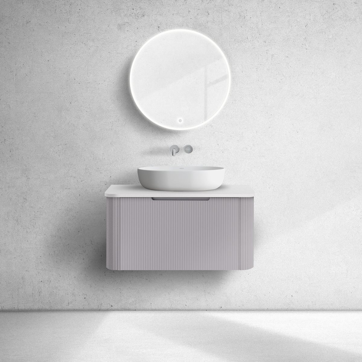 Darmowa Dostawa - Szafka z blatem 80x46.2x40.6 cm podumywalkowa wisząca biała Oltens Hamnes 68670900