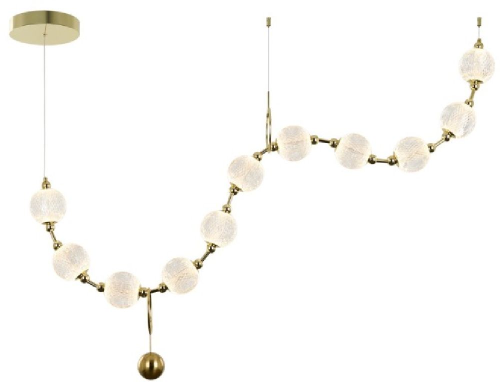 Darmowa Dostawa - Lampa wisząca 1x49 W złota Italux Morano PND9382944W3KGD