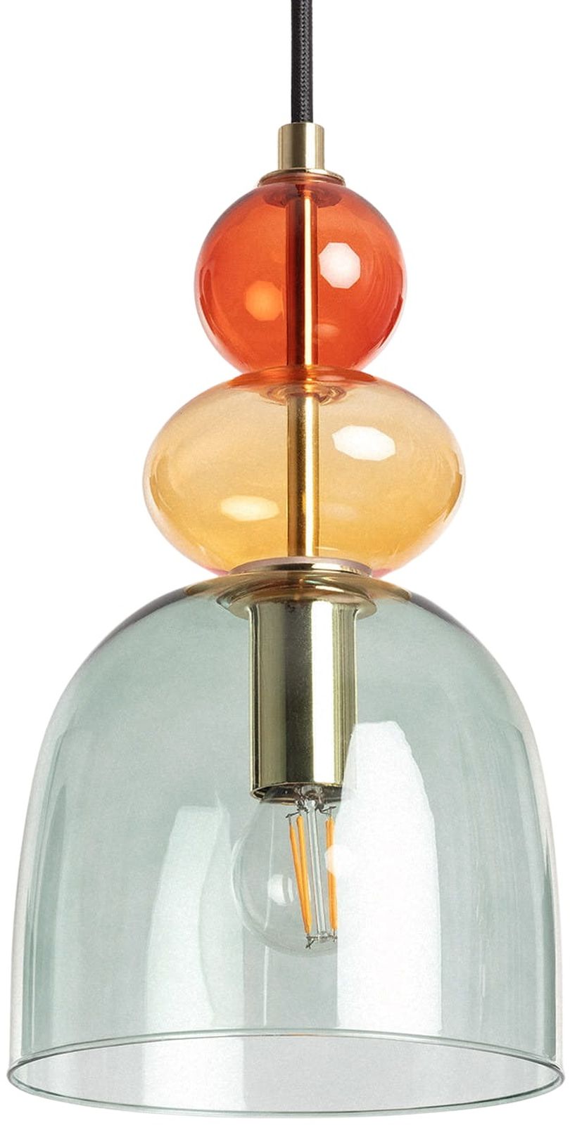 Darmowa Dostawa - Lampa wisząca 1x20 W zielona-złota Abruzzo Koloreno ABRKOLO2Z