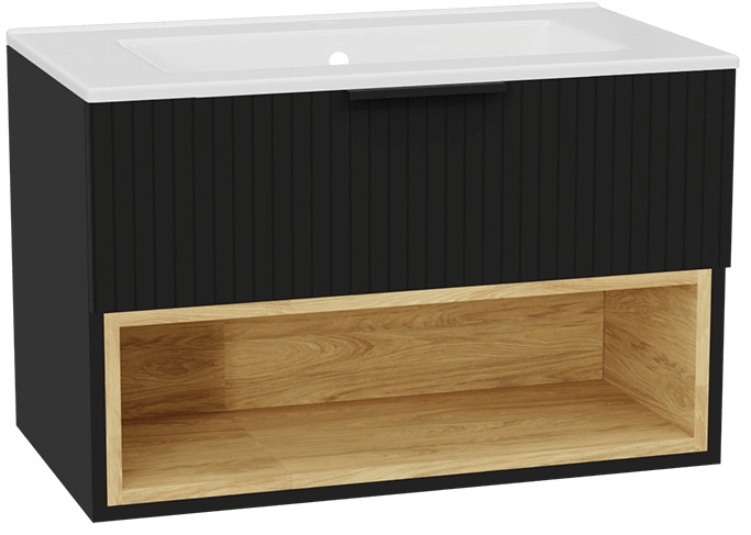 Darmowa Dostawa - Umywalka z szafką 81 cm czarną Excellent Tuto 2.0 MLEX2171K800336BKBK