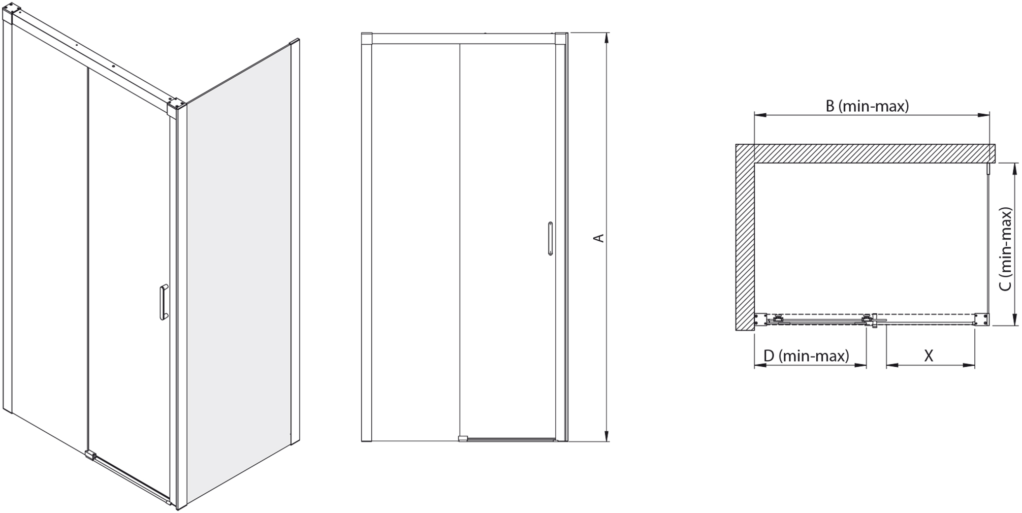 Darmowa Dostawa - Ścianka prysznicowa 70 cm srebrny połysk/szkło przezroczyste Sanplast Exa Line 600540201038401
