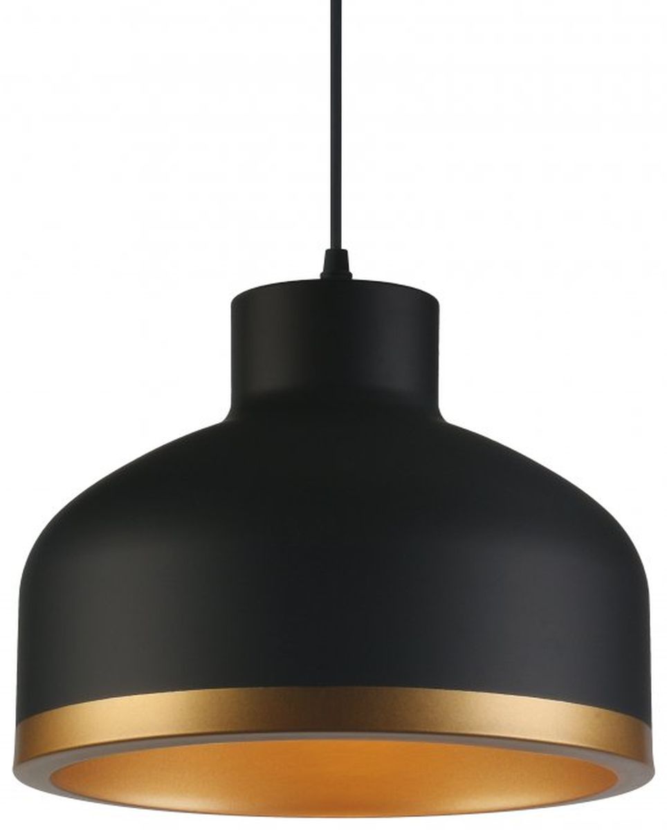 Darmowa Dostawa - Lampa wisząca 1x40 W czarna-złota GTV Goldi OSGOLD111DEC