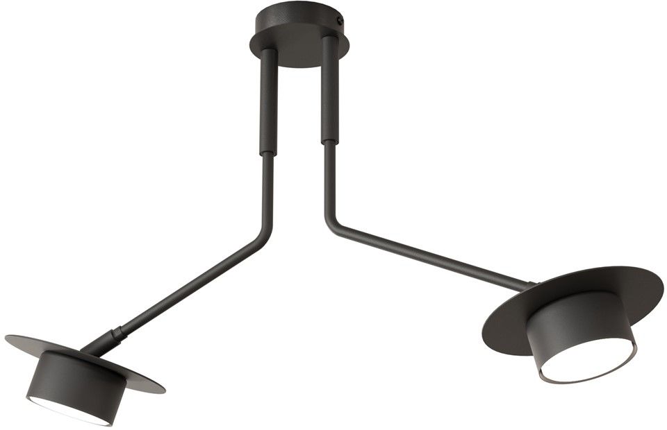 Darmowa Dostawa - Lampa podsufitowa 2x12 W czarna Emibig Mizu 14482