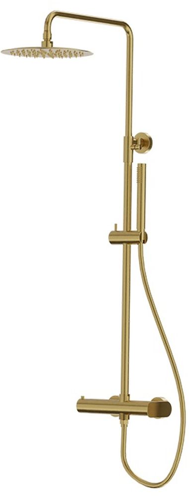 Darmowa Dostawa - Zestaw prysznicowy ścienny z deszczownicą złoty LaVita Spark 5900378342311