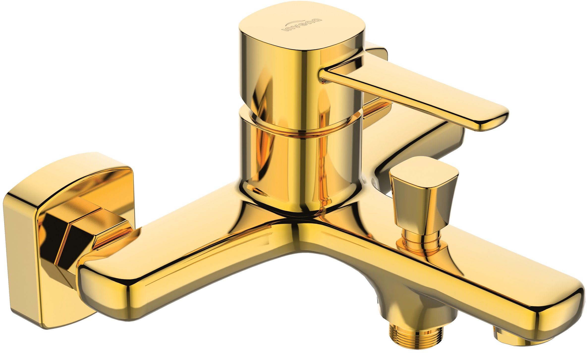 Darmowa Dostawa - Bateria wannowo-prysznicowa ścienna złota Invena Glamour BW02009