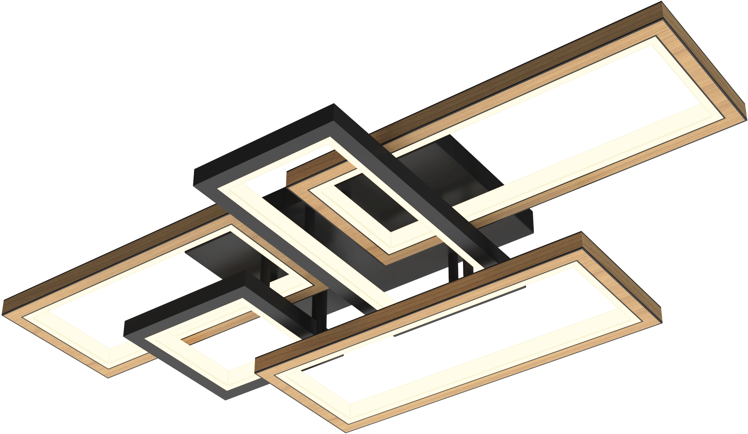 Darmowa Dostawa - Lampa podsufitowa 5x12 W czarna-drewno Aviano Matera 9022506