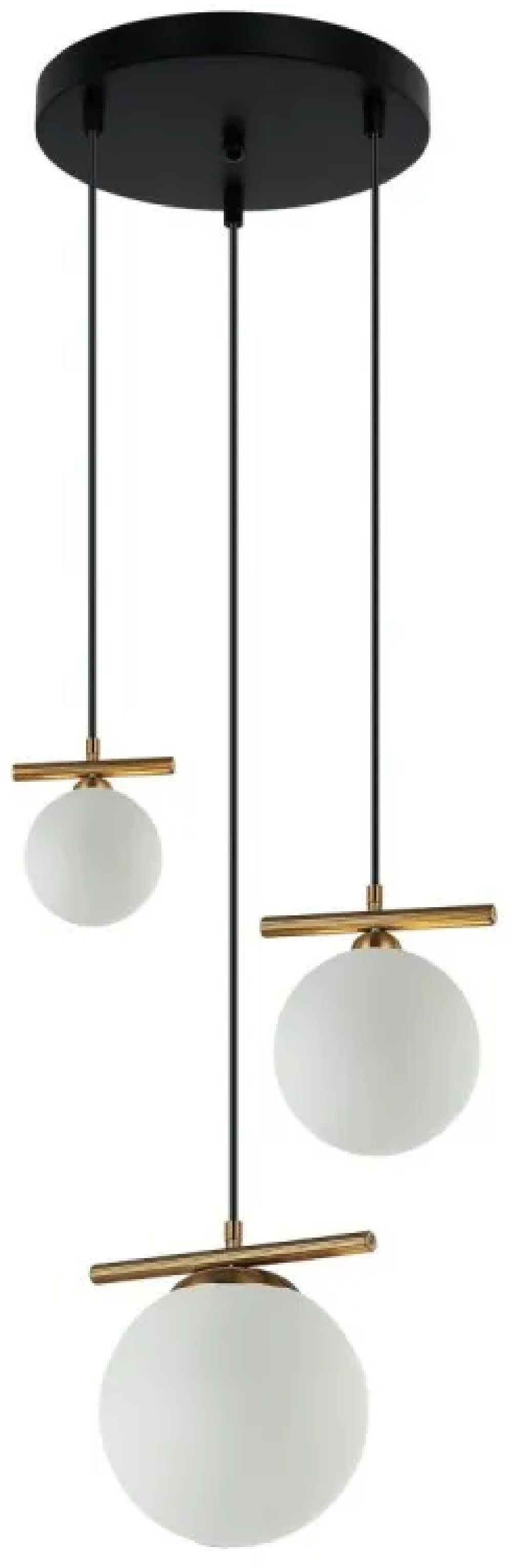 Darmowa Dostawa - Lampa wisząca 3x65 W złota Italux Merseta PND463323ABROW