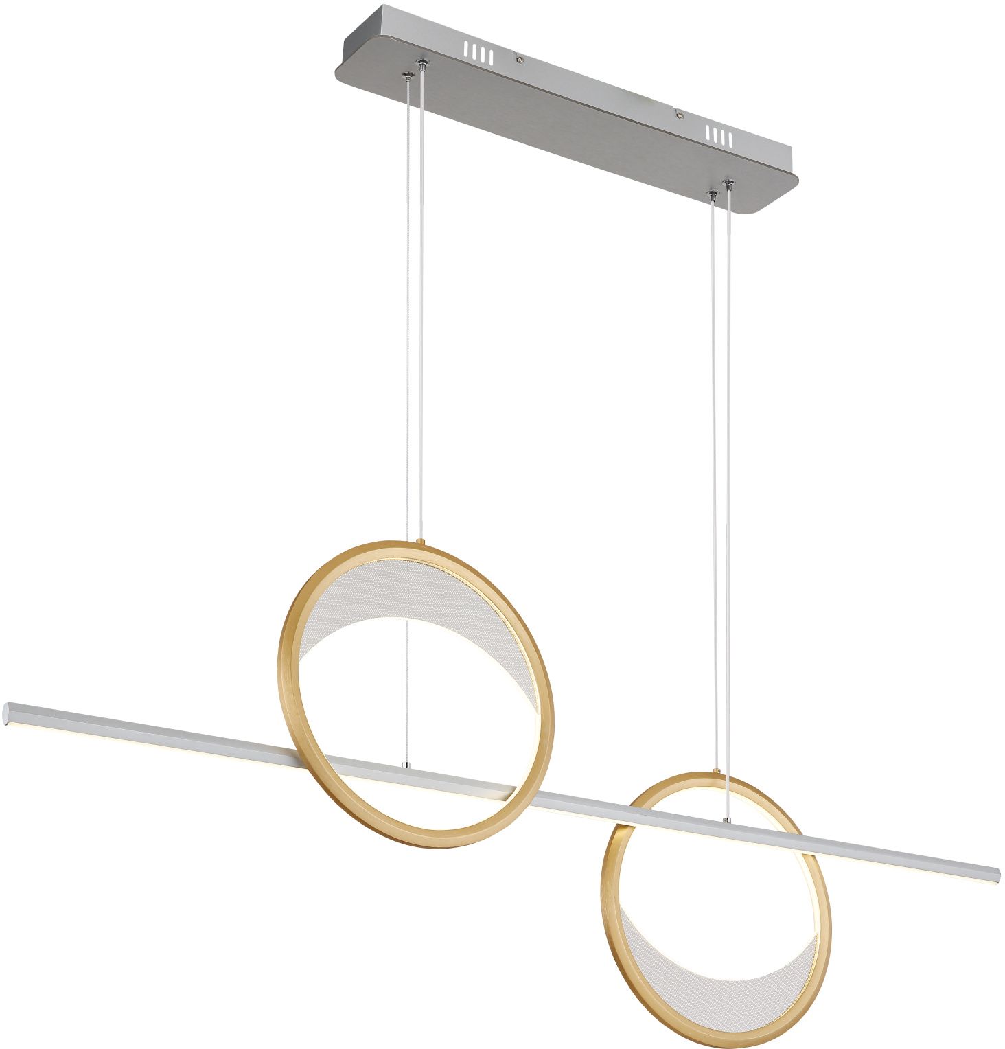 Darmowa Dostawa - Lampa wisząca 1x40 W biała-złota-srebrna Globo Lighting Umbra 6733340H
