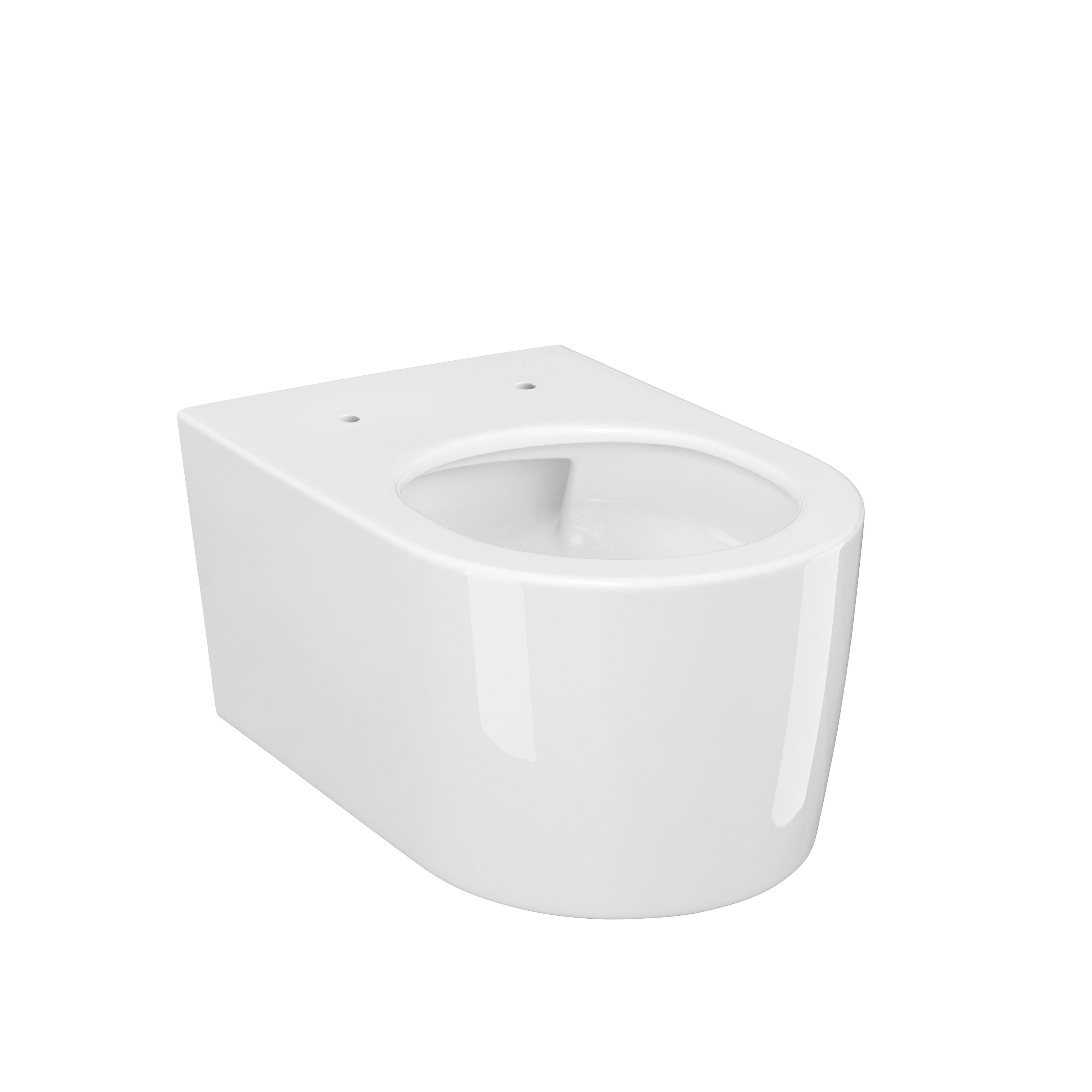 Darmowa Dostawa - Miska WC wisząca bez kołnierza ze spłukiwaniem wirowym biały połysk Meissen Keramik Werta K691005