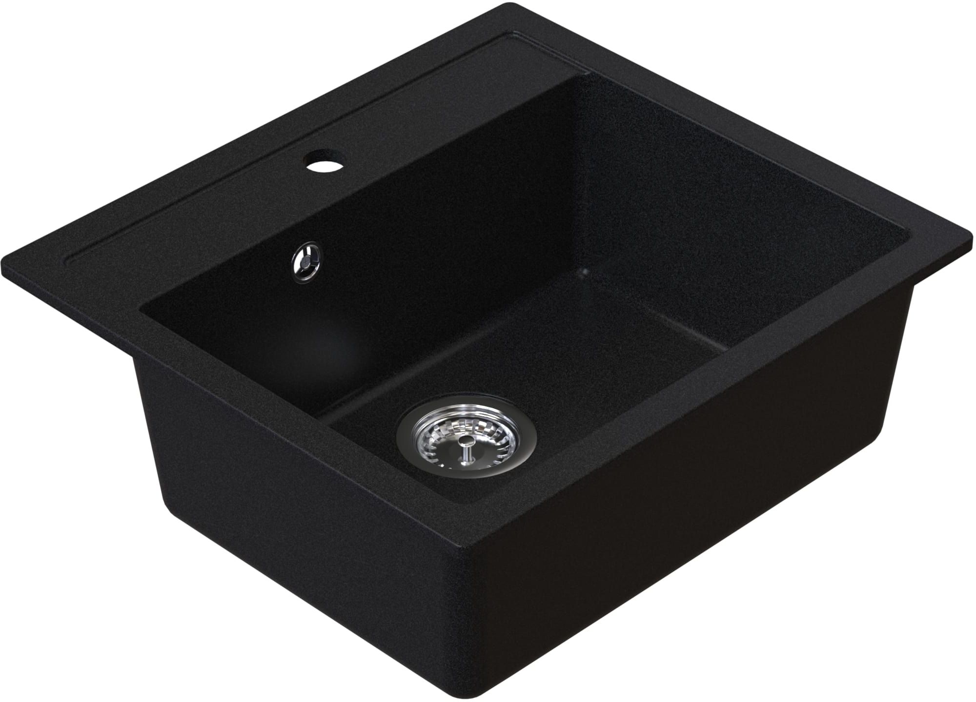 Darmowa Dostawa - Zlewozmywak granitowy 56x51 cm czarny Ruvetti Ditto 3001DBC60W