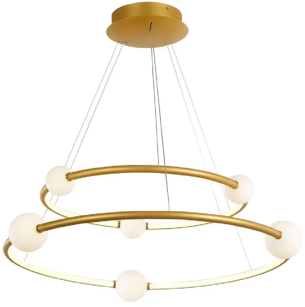 Darmowa Dostawa - Lampa wisząca 1x86 W złota Italux Lozanna PND201120352AGD