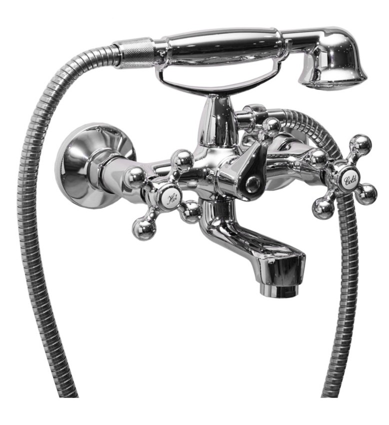 Darmowa Dostawa - Bateria wannowo-prysznicowa ścienna chrom Sea-Horse Retro BJA903