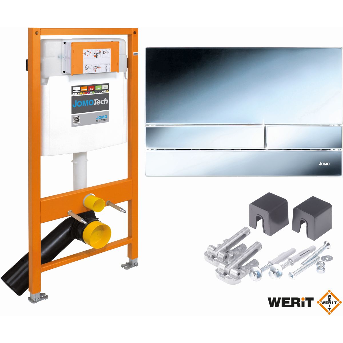 Darmowa Dostawa - Stelaż podtynkowy z przyciskiem spłukującym do miski wiszącej Werit JOMOTech 103000000010