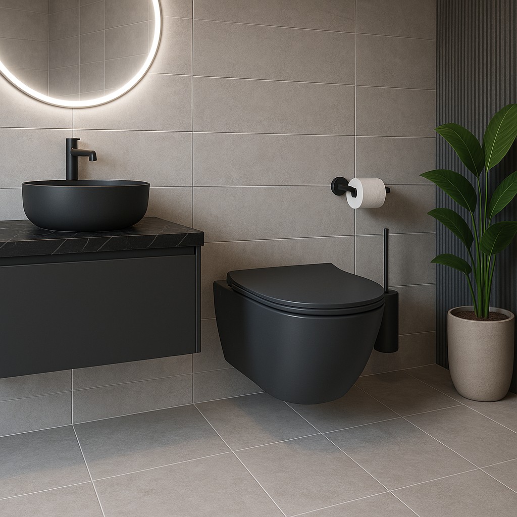 Darmowa Dostawa - Miska WC wisząca bez kołnierza antracyt mat Vilarte by Dura Siena 5751MA