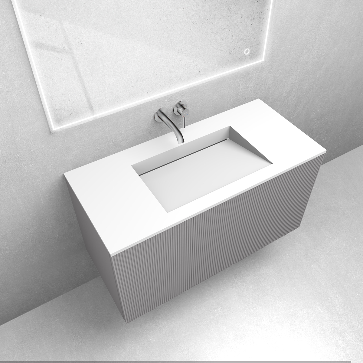 Darmowa Dostawa - Umywalka z szafką 100 cm beżową Oltens Lun 68753900