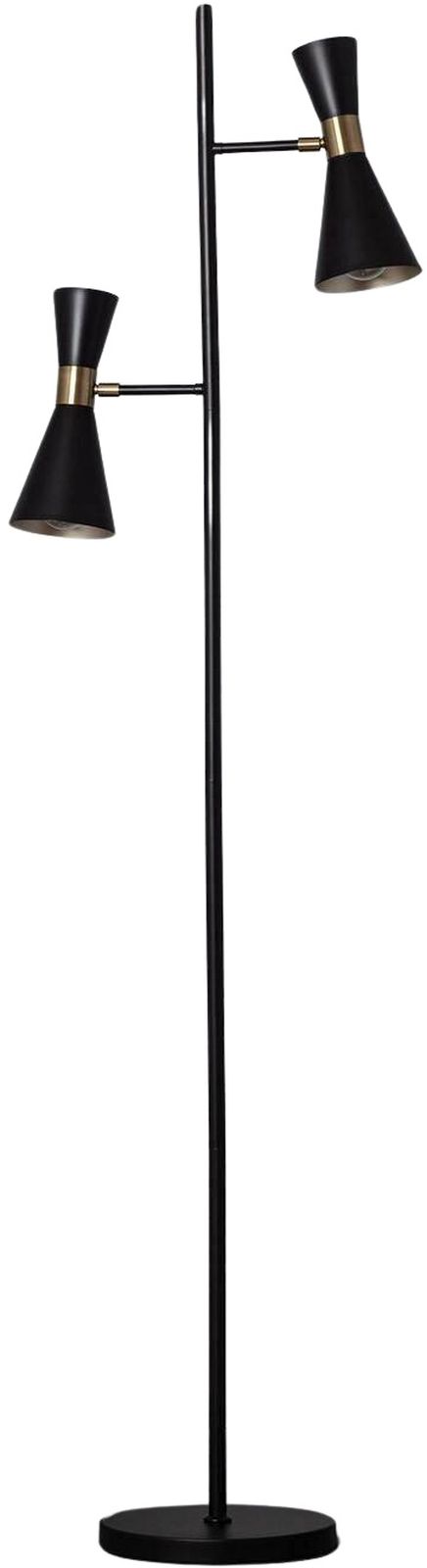 Darmowa Dostawa - Lampa stojąca 2x20 W czarna-złota Abruzzo Salvatore ABRLPS2XE27