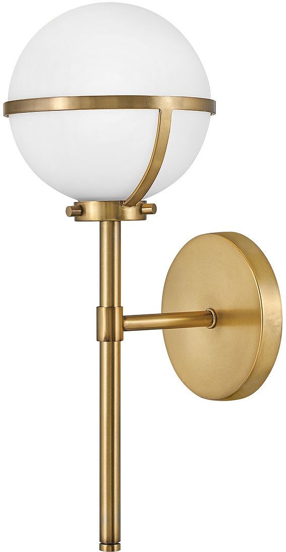 Darmowa Dostawa - Kinkiet 1x40 W biały-mosiądz Elstead Lighting Hollis HKHOLLIS1OHBBATH