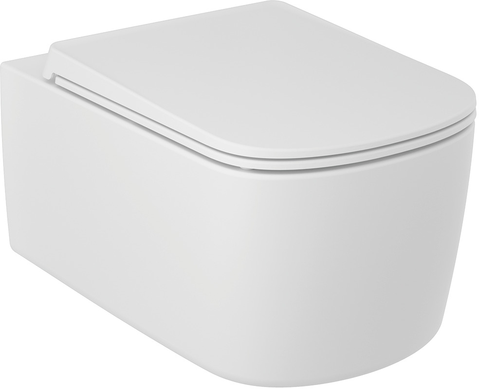 Darmowa Dostawa - Miska WC wisząca bez kołnierza ze spłukiwaniem wirowym biały mat Kludi Resa S 27WCW0153