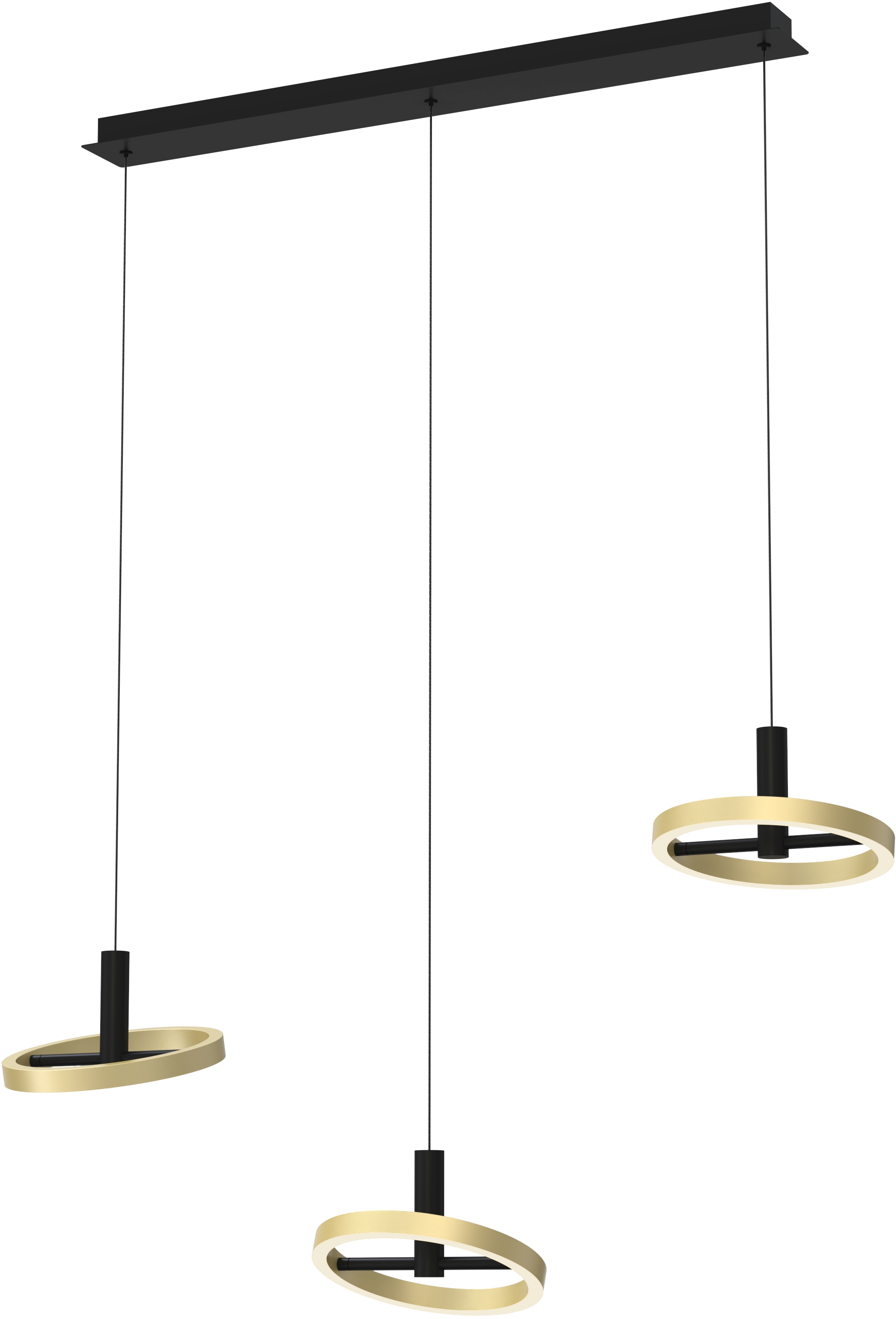 Darmowa Dostawa - Lampa wisząca 3x8.7 W czarna-złota Aviano Brest 7016304