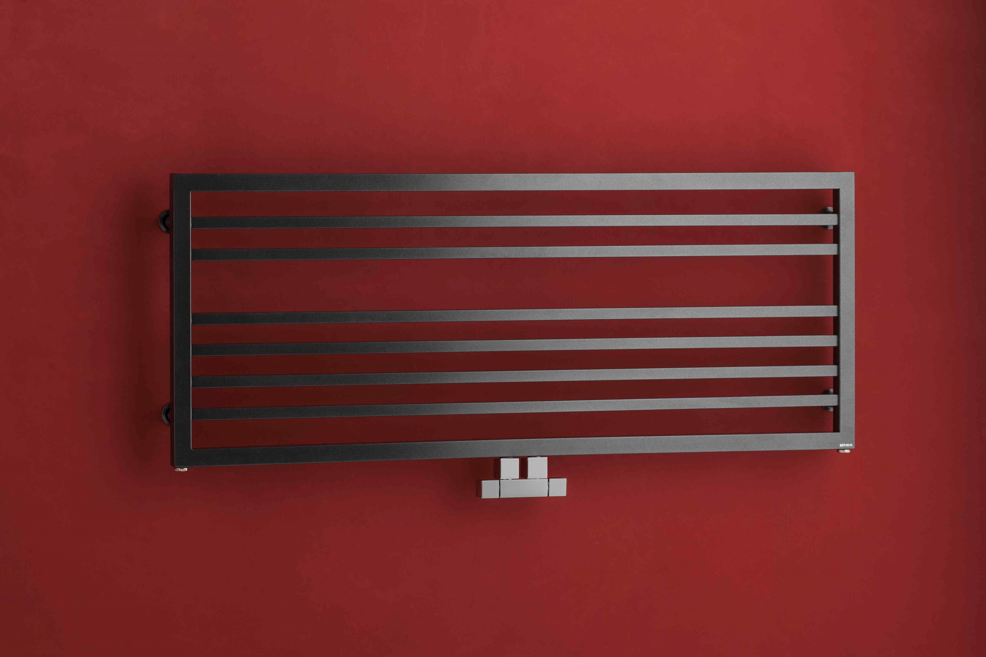 Darmowa Dostawa - Grzejnik łazienkowy dekoracyjny 48x121 cm czarny P.M.H. Avento Frame AVFXLB