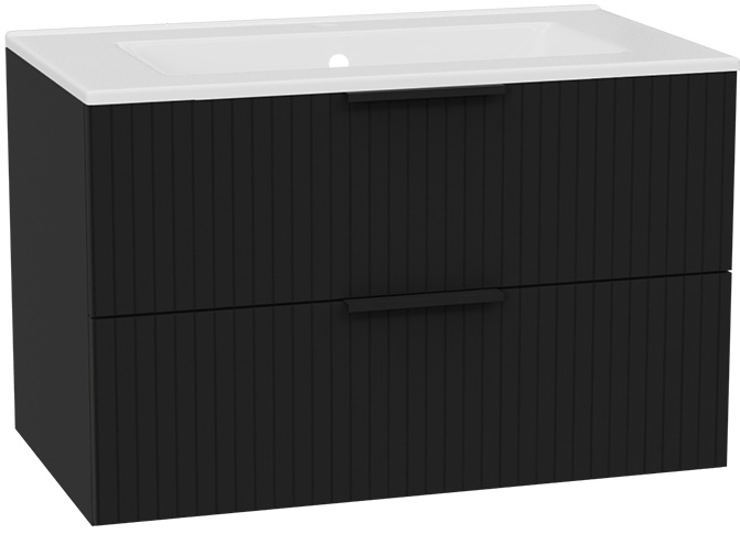 Darmowa Dostawa - Umywalka z szafką 81 cm czarną Excellent Tuto 2.0 MLEX2172K800336BKBK