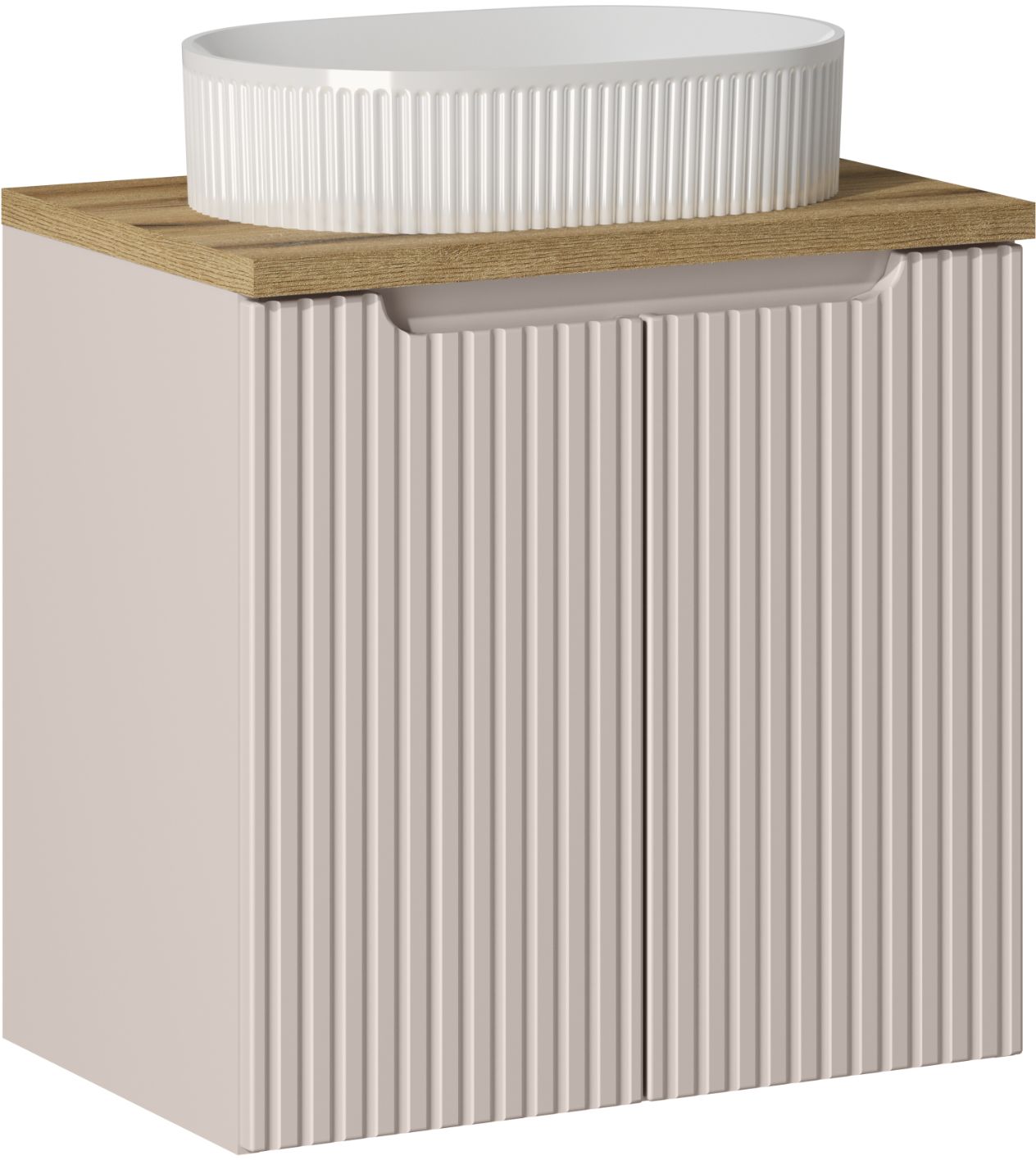 Darmowa Dostawa - Umywalka z szafką i blatem 60 cm beżową Comad Nova Cashmere SETNOCBOAK60CMDUNBEYOND5WH