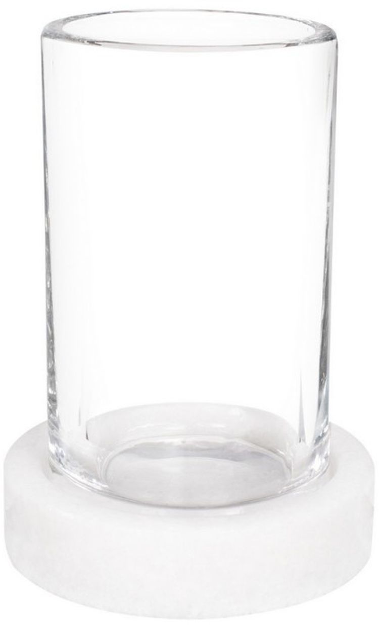 Darmowa Dostawa - Kubek na szczoteczki biały-przezroczysty Q-Bath Pure Natural AWD02341530