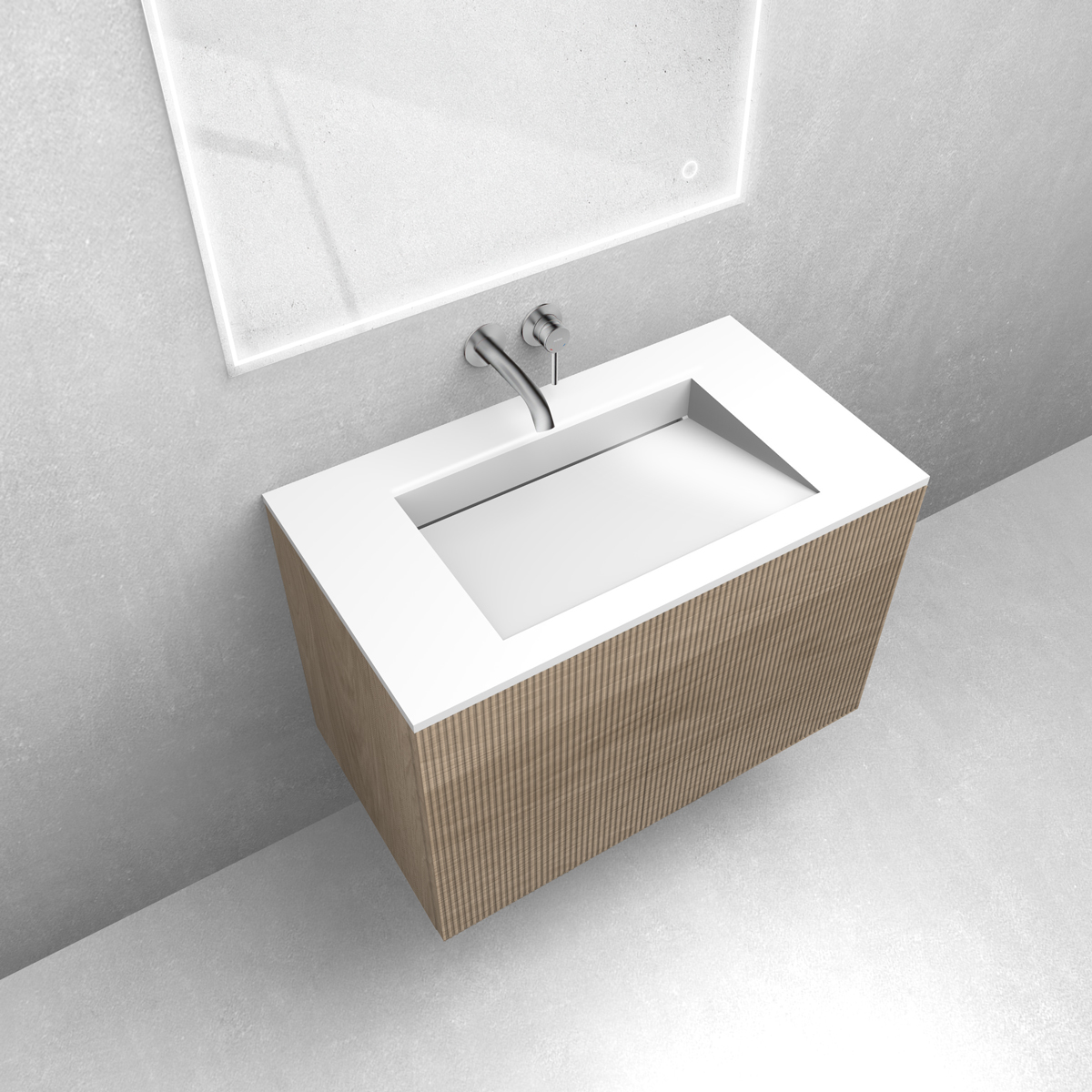 Darmowa Dostawa - Umywalka z szafką 80 cm dąb Oltens Lun 68750060