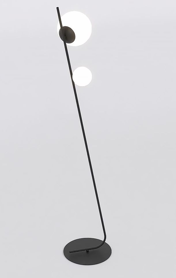 Darmowa Dostawa - Lampa stojąca 2x8 W czarna Emibig Tatu 1504LP2