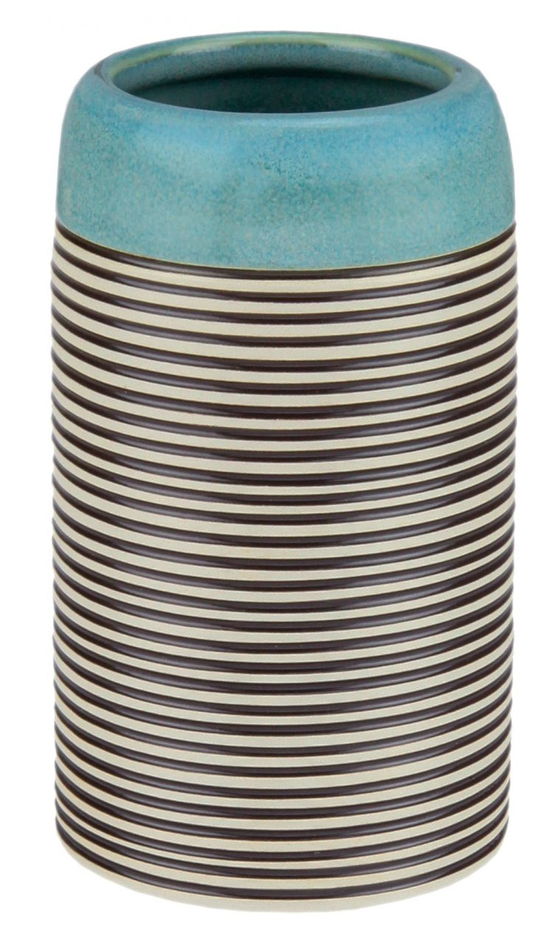 Darmowa Dostawa - Kubek na szczoteczki czarny-niebieski-beżowy Kleine Wolke Okapi 8678702852