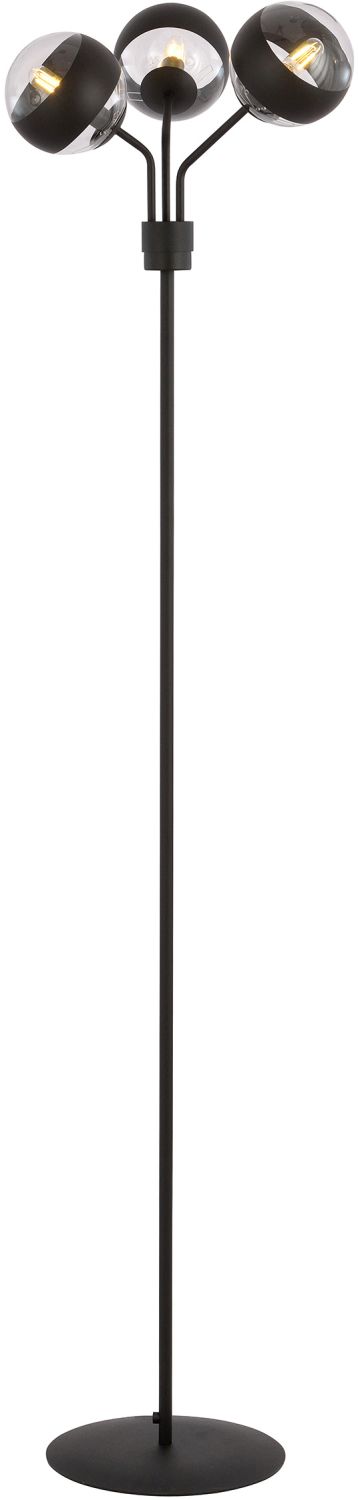 Darmowa Dostawa - Lampa stojąca 3x10 W czarna-przezroczysta Emibig Nova Stripe 1139LP3