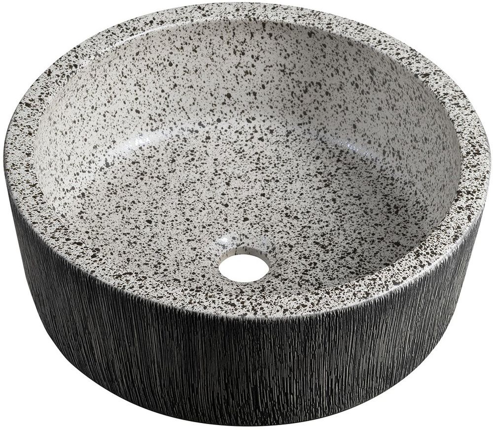 Darmowa Dostawa - Umywalka 41x41 cm okrągła nablatowa brąz/beż Sapho Priori PI035