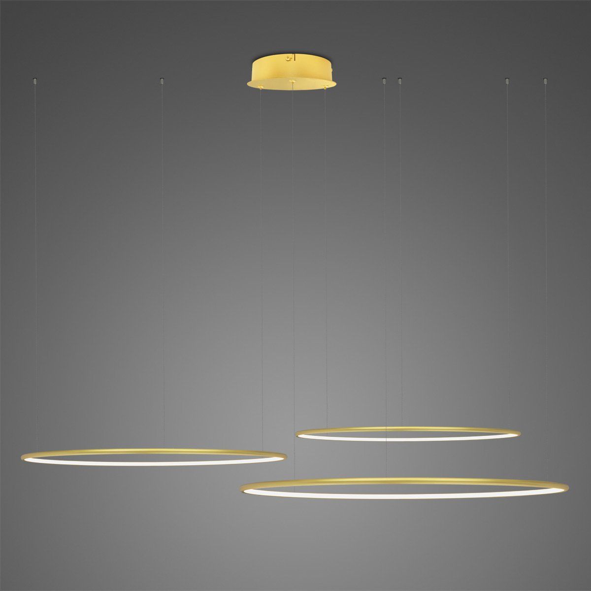 Darmowa Dostawa - Lampa wisząca 3x91 W złota Altavola Design Ledowe Okręgi LA075CO3100in3kgold
