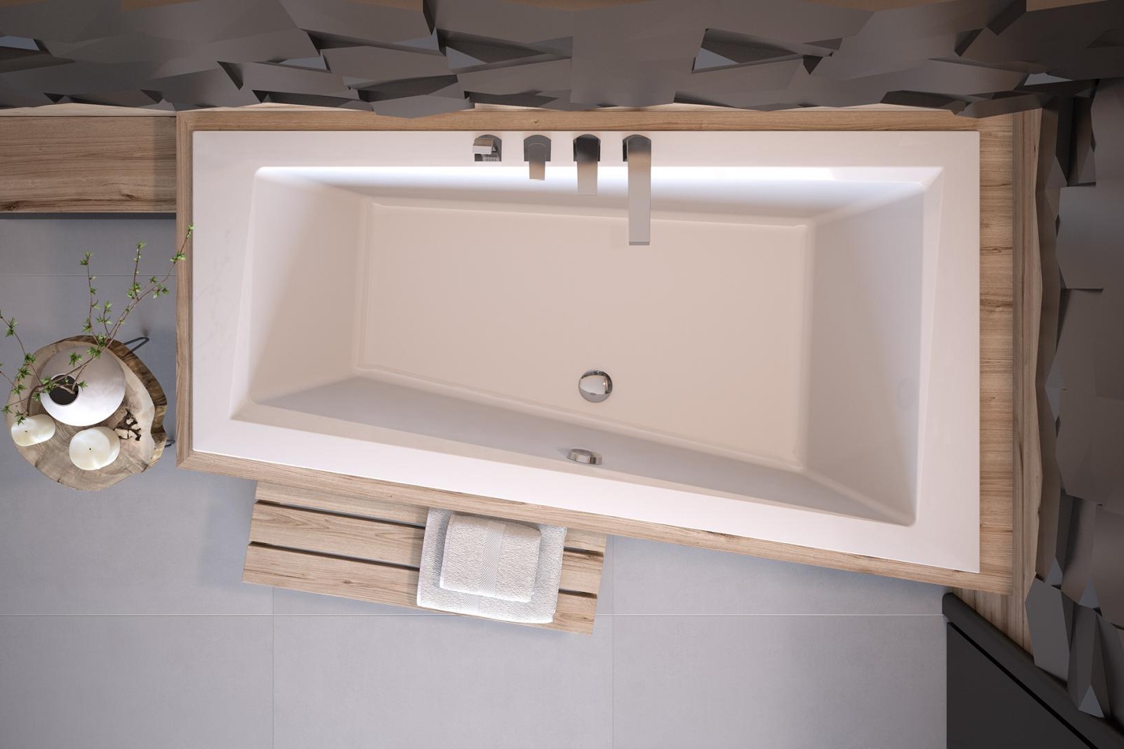 Darmowa Dostawa - Wanna narożna 160x90 cm prawa biała Besco Intima #WAIT160SP